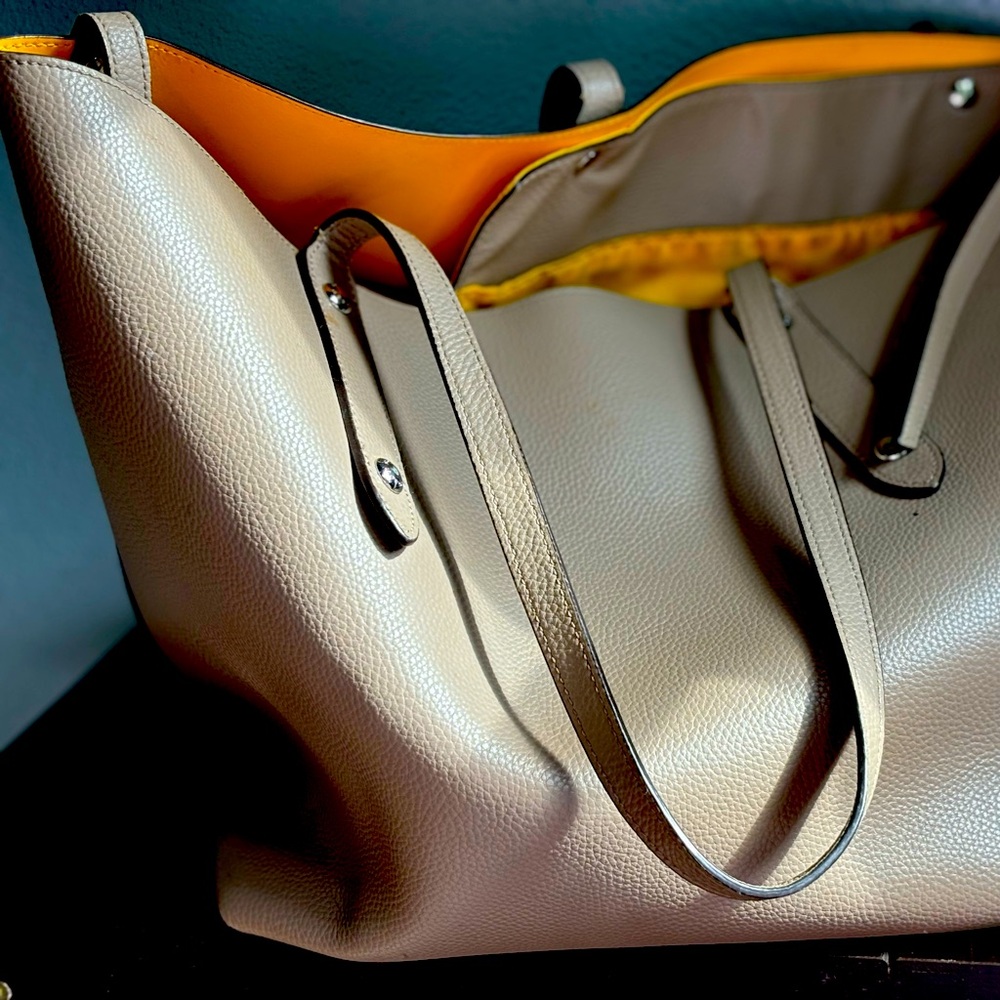 Leather Coach bag. Large size carried computer.